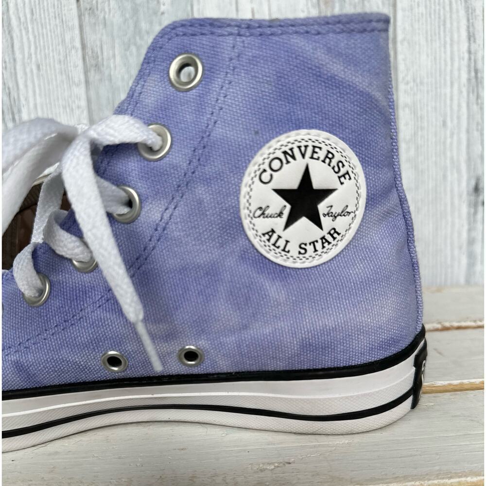 Converse Chuck Taylor All Star Hi Top Unisex Sneakers Ultra Violet/Tie Dye Sz 5 - Picture 6 of 9